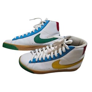 Nike Blazer Mid 77 Limited Edition Multicolor Mismatch Leather Sneakers